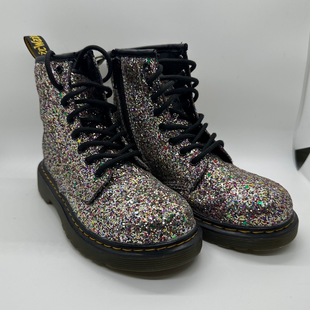 Doc Dr. Martens 1460 Glitter J Boots Size 1Y
